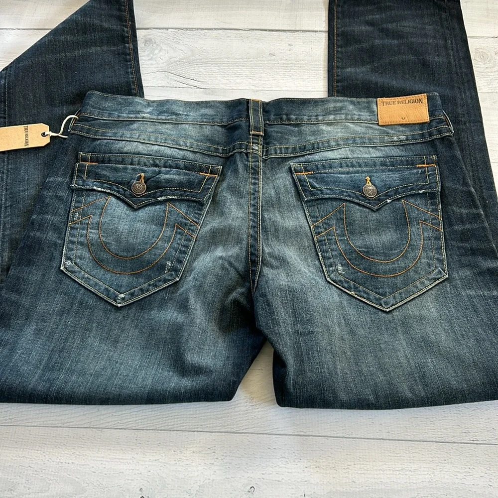 True Religion Men’s Geno Relaxed‎ Slim Dark Wash Jeans Sz 40 Urban Dweller
